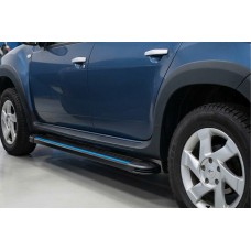 Бокові пороги Maya Blue (2 шт., алюміній) для Dacia Duster 2008-2018 рр