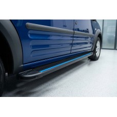 Боковые Подножки Maya Blue (2 шт., Алюминий) Макси база для Ford Connect 2010-2013 гг