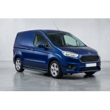 Бокові пороги Maya Blue (2 шт., алюміній) для Ford Courier 2014-2023 рр