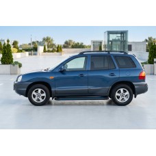 Боковые Подножки Maya Blue (2 шт., Алюминий) для Hyundai Santa Fe 1 2000-2006 гг