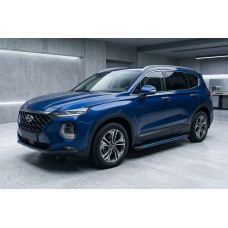 Боковые Подножки Maya Blue (2 шт., Алюминий) для Hyundai Santa Fe 4 2018-2023 гг