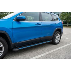 Бокові пороги Maya Blue (2 шт., алюміній) для Jeep Cherokee KL 2013- рр