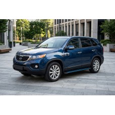Боковые Подножки Maya Blue (2 шт., Алюминий) 2013-2016 для Kia Sorento II XM