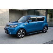 Бокові пороги Maya Blue (2 шт., алюміній) для Kia Soul II 2013-2018 рр