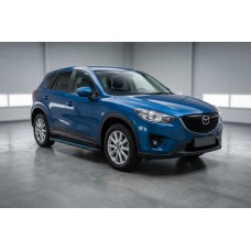 Бокові пороги Maya Blue (2 шт., алюміній) для Mazda CX-5 2012-2017 рр