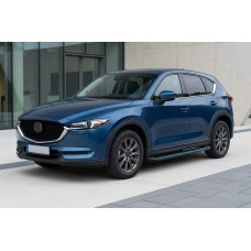 Бокові пороги Maya Blue (2 шт., алюміній) для Mazda CX-5 2017-2025 рр