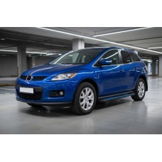 Бокові пороги Maya Blue (2 шт., алюміній) для Mazda CX-7 2006-2012 рр