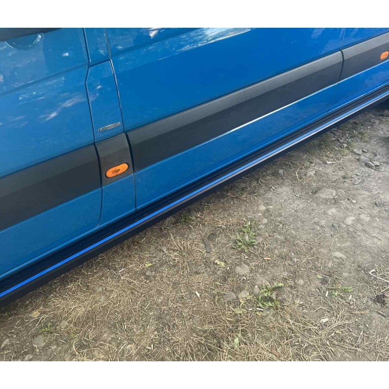 Бокові пороги Maya Blue (2 шт., алюміній) Long/ExtraLong для Mercedes Sprinter W906 2006-2018 рр