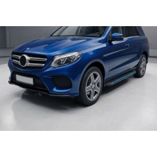 Боковые Подножки Maya Blue (2 шт., Алюминий) для Mercedes GLE/ML class W166 2011-2018 гг