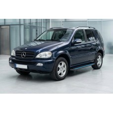 Бокові пороги Maya Blue (2 шт., алюміній) для Mercedes ML W163 1997-2005 рр
