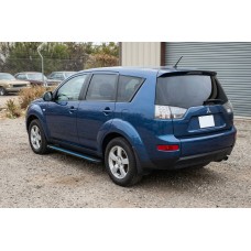 Бокові пороги Maya Blue (2 шт., алюміній) для Mitsubishi Outlander 2006-2012 рр