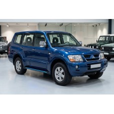 Бокові пороги Maya Blue (2 шт., алюміній) для Mitsubishi Pajero Wagon III 1999-2006 рр