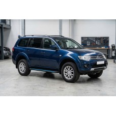 Боковые Подножки Maya Blue (2 шт., Алюминий) для Mitsubishi Pajero Sport 2008-2015 гг