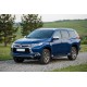 Бокові пороги Maya Blue (2 шт., алюміній) для Mitsubishi Pajero Sport 2015- рр