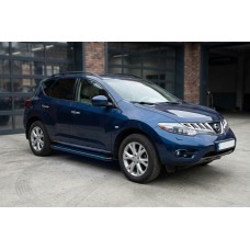 Бокові пороги Maya Blue (2 шт., алюміній) для Nissan Murano 2008-2014 рр