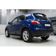 Боковые Подножки Maya Blue-Black (2 шт., Алюминий) для Nissan Qashqai 2007-2010 гг