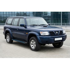 Бокові пороги Maya Blue (2 шт., алюміній) для Nissan Patrol Y61 1997-2011 рр