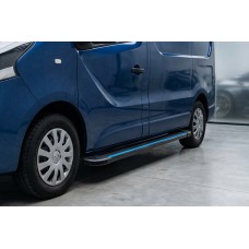 Бокові пороги Maya Blue (2 шт., алюміній) Коротка база для Nissan Primastar 2002-2014 рр