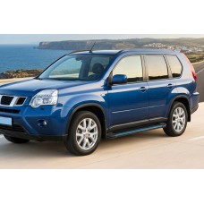 Бокові пороги Maya Blue (2 шт., алюміній) для Nissan X-trail T31 2007-2014 рр