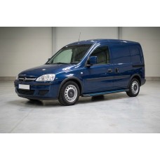 Бокові пороги Maya Blue (2 шт., алюміній) для Opel Combo 2002-2012 рр