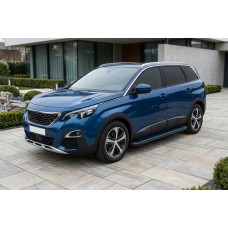 Боковые Подножки Maya Blue (2 шт., Алюминий) для Peugeot 5008 2016-2023 гг