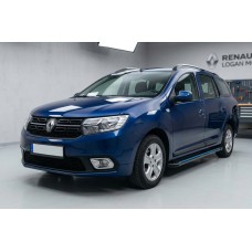 Бокові пороги Maya Blue (2 шт., алюміній) для Renault Logan MCV 2013-2022 рр