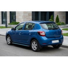 Бокові пороги Maya Blue (2 шт., алюміній) для Renault Sandero 2013-2022 рр