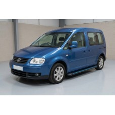 Бокові пороги Maya Blue (2 шт., алюміній) Максі база для Volkswagen Caddy 2004-2010 рр