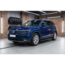 Бокові пороги Maya Blue (2 шт., алюміній) для Volkswagen Tiguan 2016-2023 рр