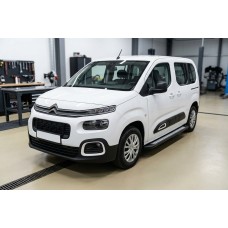 Бокові пороги New Vision Black (2 шт., алюміній) Коротка база для Citroen Berlingo/Multispace 2018- рр