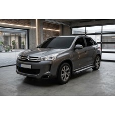 Бокові пороги New Vision Black (2 шт., алюміній) для Citroen C-4 Aircross 2012-2017 рр