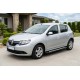 Боковые пороги New Vision Black (2 шт., алюминий) для Dacia Sandero 2013-2020 гг