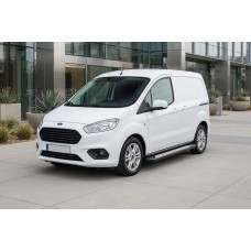 Бокові пороги New Vision Black (2 шт., алюміній) для Ford Courier 2014-2023 рр