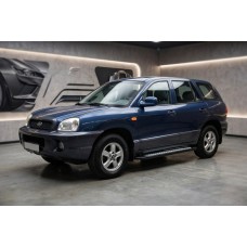 Бокові пороги New Vision Black (2 шт., алюміній) для Hyundai Santa Fe 1 2000-2006 рр