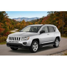 Бокові пороги New Vision Black (2 шт., алюміній) для Jeep Compass 2006-2016 рр