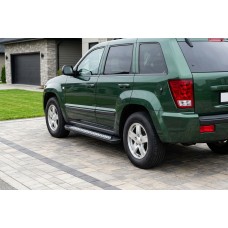 Боковые пороги New Vision Black (2 шт., алюминий) для Jeep Grand Cherokee WK 2004-2010 гг