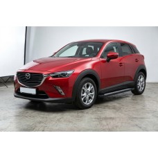 Бокові пороги Vision New Black (2 шт., Алюміній) для Mazda CX-3 2015- рр