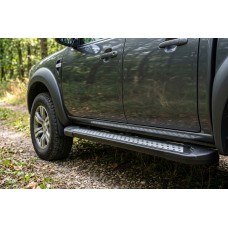 Бокові пороги New Vision Black (2 шт., алюміній) для Mazda BT-50 2007-2012 рр