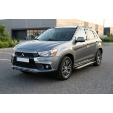 Боковые пороги New Vision Black (2 шт., алюминий) для Mitsubishi ASX 2010-2023 гг