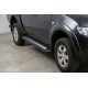 Боковые пороги New Vision Black (2 шт., алюминий) для Mitsubishi L200 2006-2015 гг
