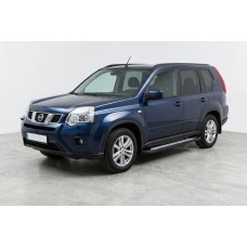 Боковые пороги New Vision Black (2 шт., алюминий) для Nissan X-trail T31 2007-2014 гг