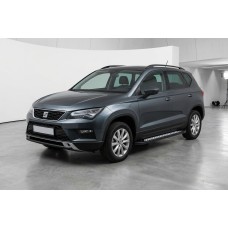 Бокові пороги New Vision Black (2 шт., алюміній) для Seat Ateca 2016- рр