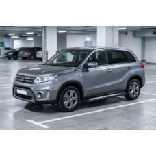 Бокові пороги New Vision Black (2 шт., алюміній) для Suzuki Vitara 2015- рр