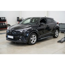 Бокові пороги New Vision Black (2 шт., алюміній) для Toyota C-HR 2016-2023 рр