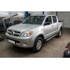 Боковые пороги New Vision Black (2 шт., алюминий) для Toyota Hilux 2006-2015 гг