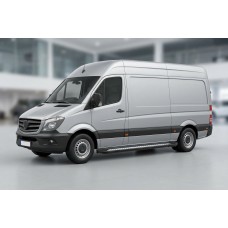 Бокові пороги New Vision Black (2 шт., алюміній) Long/ExtraLong для Volkswagen Crafter 2006-2016 рр