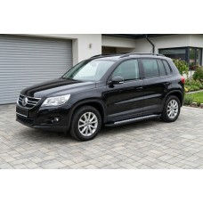 Бокові пороги New Vision Black (2 шт., алюміній) для Volkswagen Tiguan 2007-2016 рр