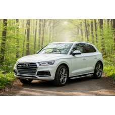 Боковые Подножки Tayga V2 (2 шт., Алюминий) для Ауди Q5 2017-2025 гг