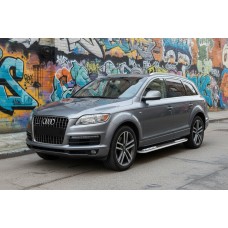 Бокові пороги Tayga V2 (2 шт., алюміній) для Ауди Q7 2005-2015 рр