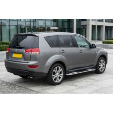 Бокові пороги Tayga V2 (2 шт., алюміній) для Citroen C-Crosser 2007-2013 рр